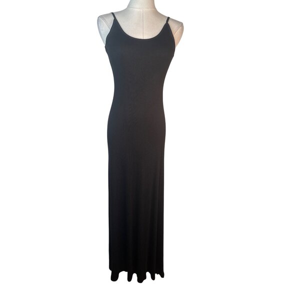 ZARA Black Medium Spaghetti Strap Maxi Dress Womens - Picture 1 of 13